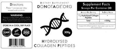 Hydrolysed Collagen Peptides label