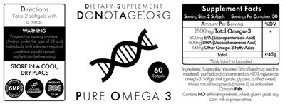 Pure Omega 3 label