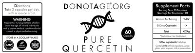 Pure Quercetin label