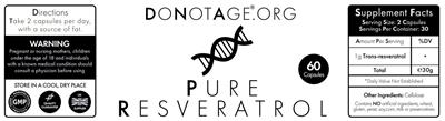 Pure Resveratrol label