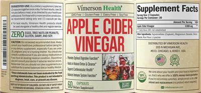 Apple Cider Vinegar label