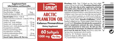 Arctic Plankton Oil 1000 mg label