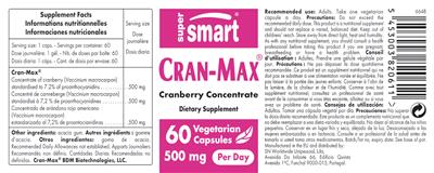 Cran-Max 500 mg label