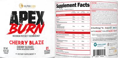 Apex Burn Cherry Blaze label