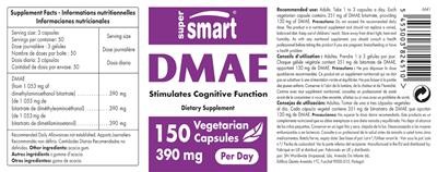 DMAE 390 mg label