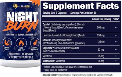 Night Burn label