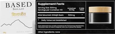 Based Shilajit label
