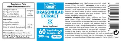 Dragonhead Extract 200 mg label