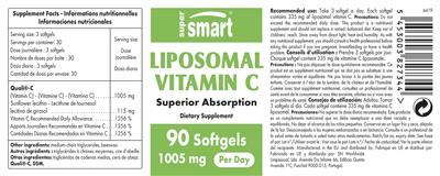 Liposomal Vitamin C 1005 mg label