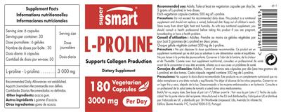 L-Proline 3000 mg label