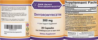 Dihydromyricetin 300 mg label