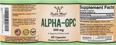 Alpha-GPC 300 mg label