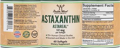 Astaxanthin 12 mg label