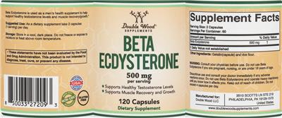 Beta Ecdysterone 500 mg label