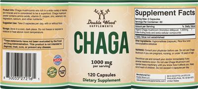Chaga 1000 mg label
