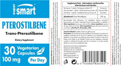 Pterostilbene 100 mg label