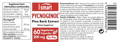 Pycnogenol 200 mg label