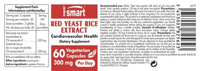 Red Yeast Rice Extract 300 mg label