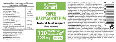 Super Harpagophytum 1000 mg label