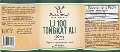 LJ 100 Tongkat  Ali 100 mg label