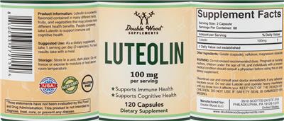 Luteolin 100 mg label