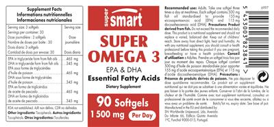 Super Omega 3 1500 mg label