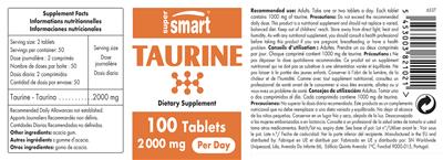 Taurine 2000 mg label