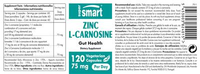 Zinc L-Carnosine 75 mg label