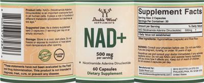 NAD+ 500 mg label