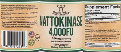 Nattokinase 4,000 FU 200 mg label