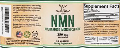 NMN Nicotinamide Mononucleotide 250 mg label