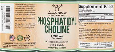 Phosphatidyl Choline 1200 mg label