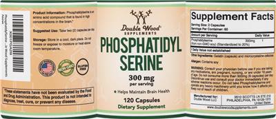 Phosphatidyl Serine 300 mg label