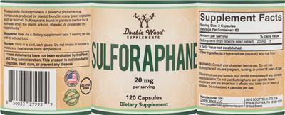Sulforaphane 20 mg label