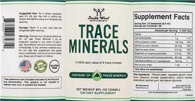 Trace Minerals label