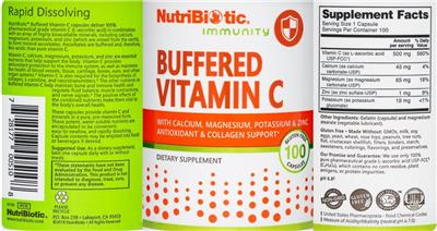 Buffered Vitamin C label