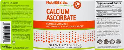 Calcium Ascorbate label