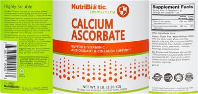 Calcium Ascorbate label