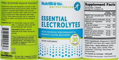 Essential Electrolytes label