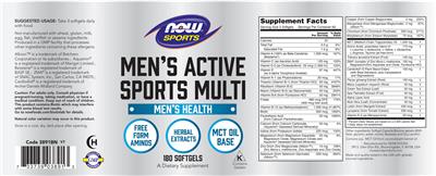 Men's Active Sports Multi label