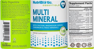 Multi Mineral label