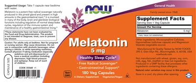 Melatonin 5 mg label