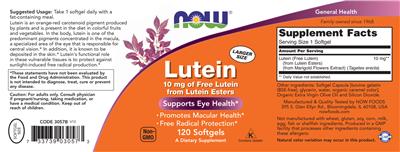 Lutein label