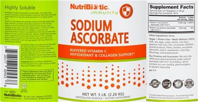 Sodium Ascorbate label