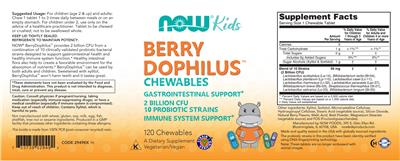 Berry Dophilus Chewables label