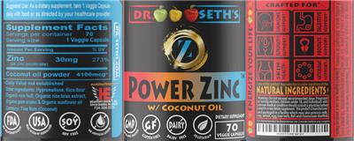 Power Zinc w/ Coconut Oil label