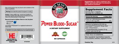 Power Blood-Sugar label