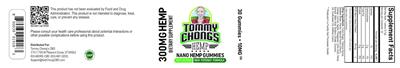 Nano Hemp Gummies 300 mg label