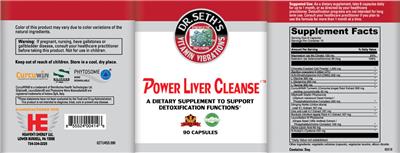 Power Liver Cleanse label