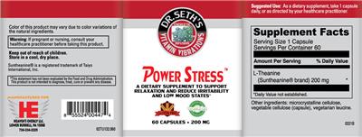 Power Stress 200 mg label